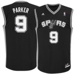adidas Tony Parker San Antonio Spurs Revolution 30 Performance Jersey-Black