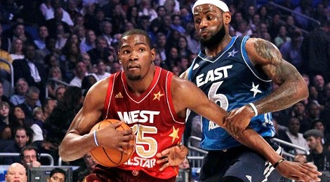 kevin durant lebron james 2012 nba all-star game
